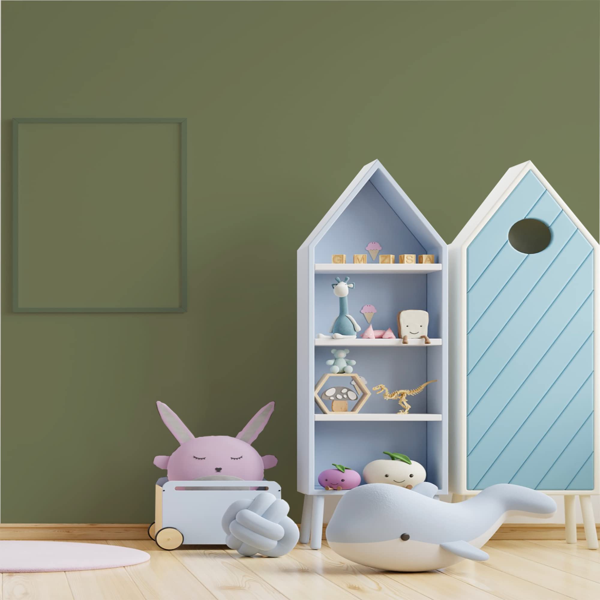 BOX DECO COULEURS Pintura natural ecológica interior exterior aspecto mate Natura - 1L, verde caqui