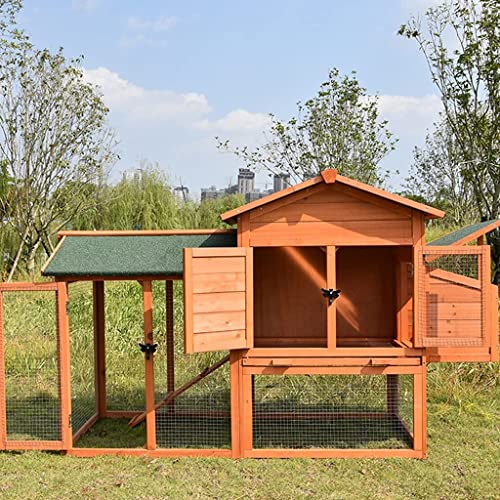 ACIYD Hühnerstall Villa Geflügelstall Kaninchenstall, Hölzerner Hühnermisch großer Hühnerhaus mit großem Hühnerhaus for… – Bild 6