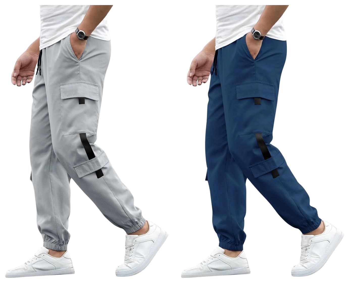 lymio Men's Regular Fit Mid Rise Track Pant || Plain Track Pant (Track-06-08) Pack of 2-picture-13