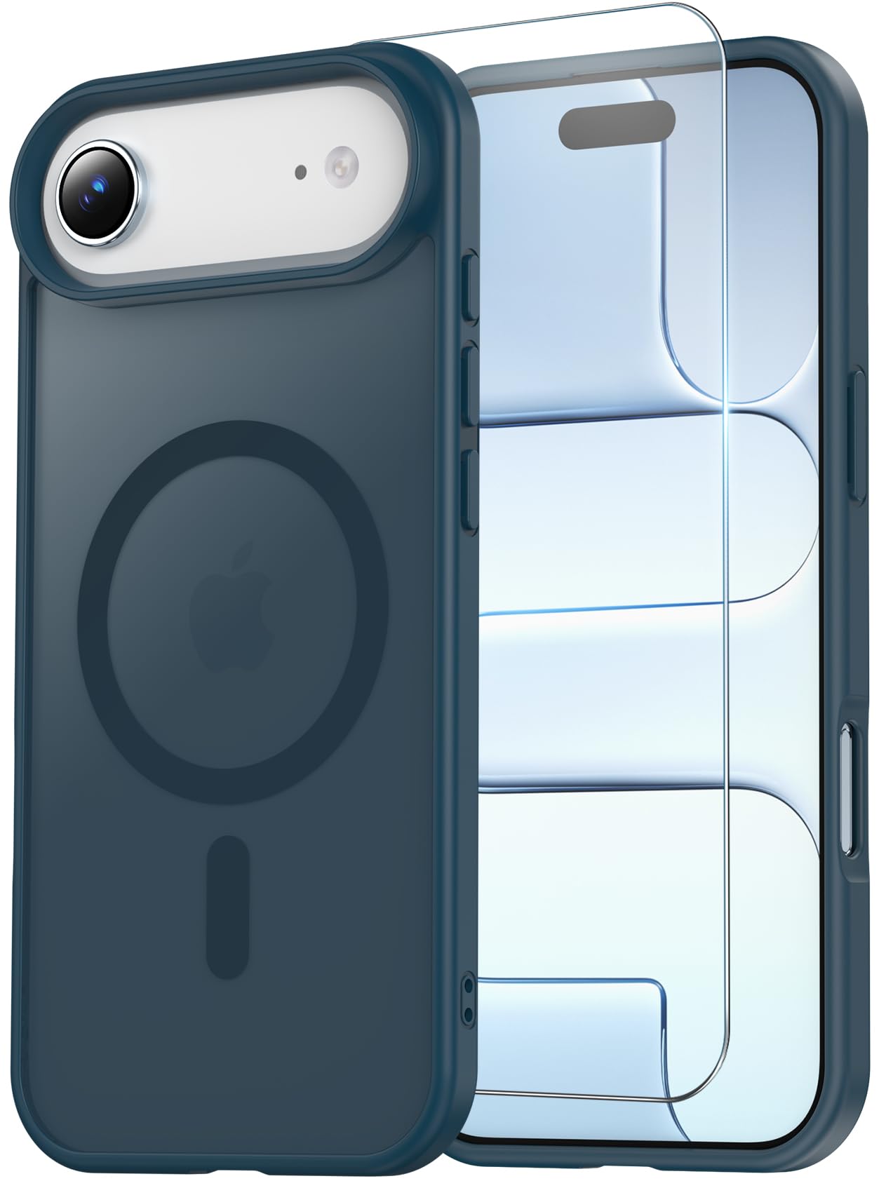 Temdan for iPhone AIR Case with Screen Protector Dark Blue