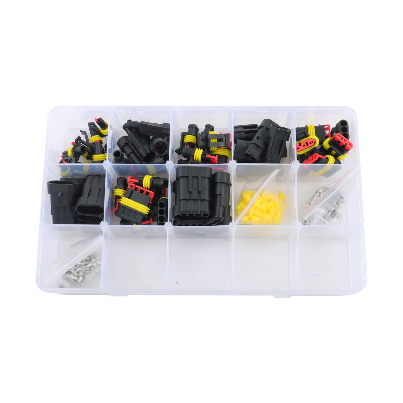 findmall Lot de 352 connecteurs automobiles 1/2/3/4 broches avec outil de