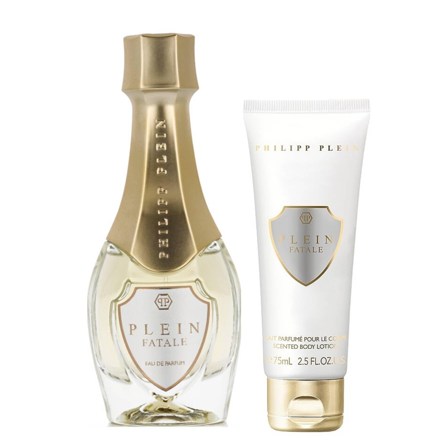Philipp Plein Fatale Geschenkset für Damen, Eau de Parfum 50 ml und Körpercreme 75 ml, intensiver weiblicher Duft mit feuchtigkeitsspendender Körperlotion