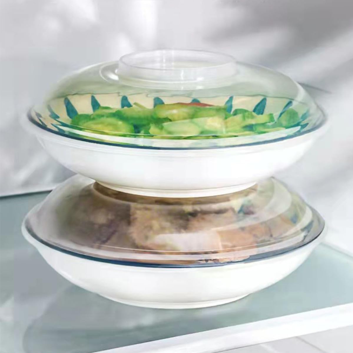 Microwave Food Covers with Good Preservation Effect Plastic Heat-resistant Lids 9pcs and Oil Splash Protection for Microwave Oven Heating Use for Home Kitchen