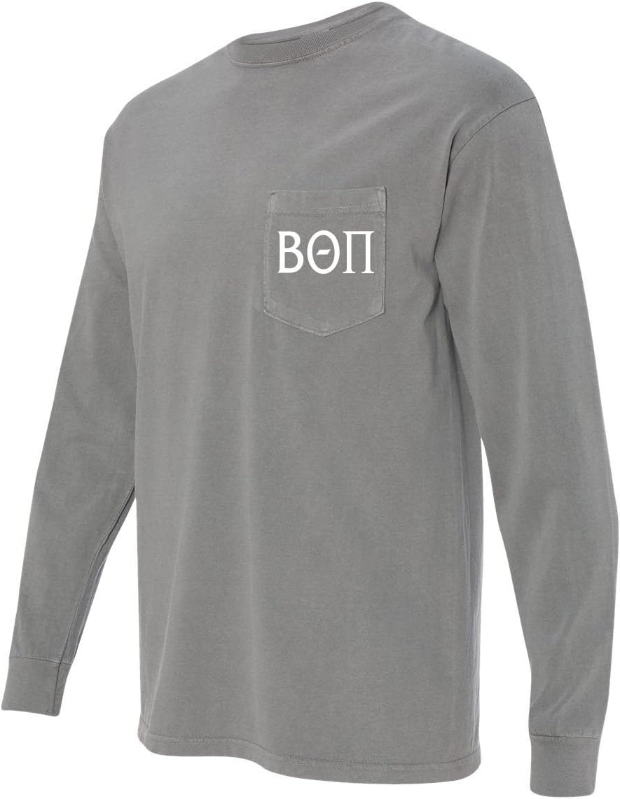 Beta Theta Pi Fraternity Comfort Colors Pocket Long Sleeve Shirt