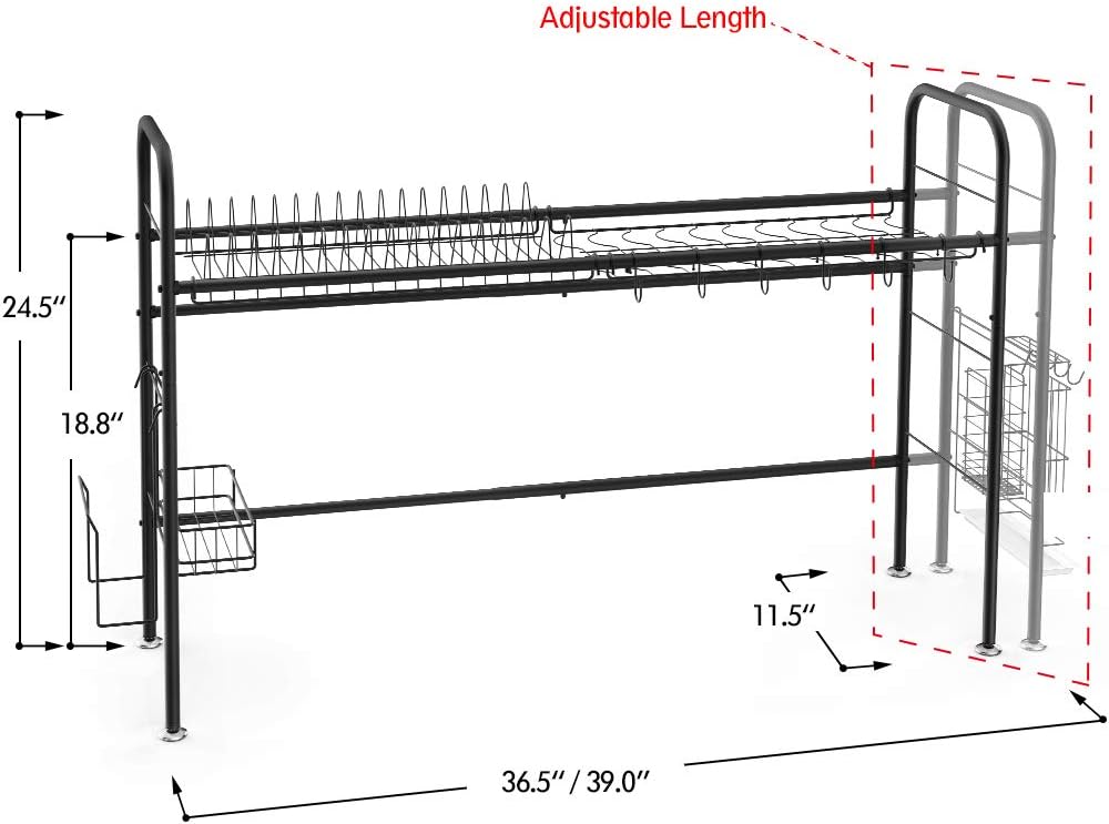 Buy 1 get 1 NEX Over The Sink Dish Drying Rack with Cutting Board Holder, Utensil Holder, Hooks One-Day Sale: Up to 60% Off NEX Over The Sink Dish Drying Rack with Cutting Board Holder, Utensil Holder, Hooks