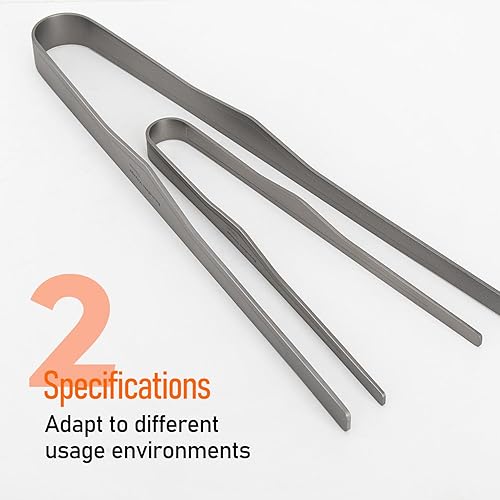 Miniatura 4 de TiTo Titanium Pinzas para parrilla, pinzas para cocina, barbacoa, para acampar al aire libre, cocinar ensaladas, filetes, alimentos, buffet,