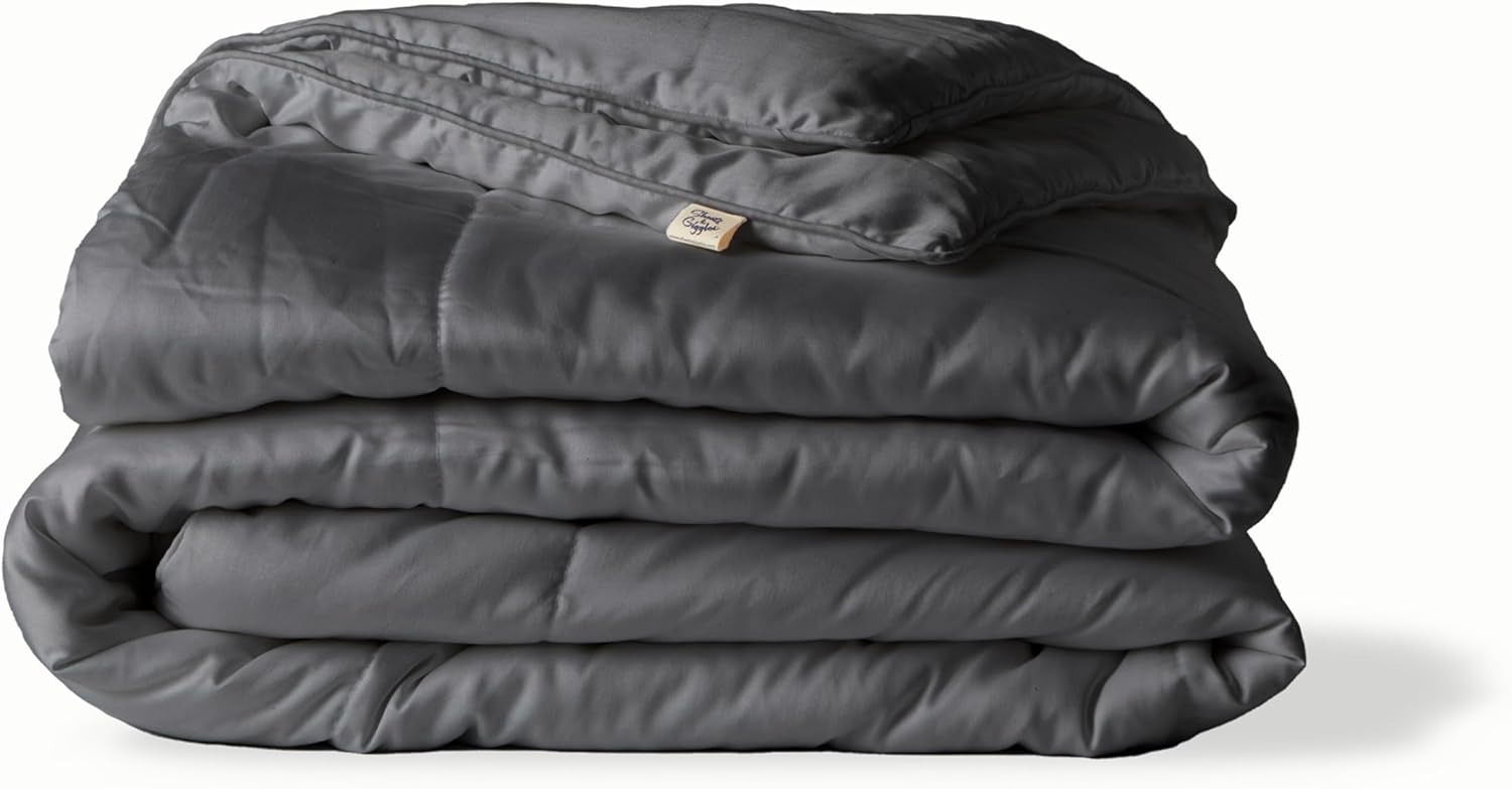 Sheets & Giggles Eucalyptus Lyocell, Down Alternative Comforter All Season, Cool to The Touch, Responsibly Made, Allergen-Free – King Grey