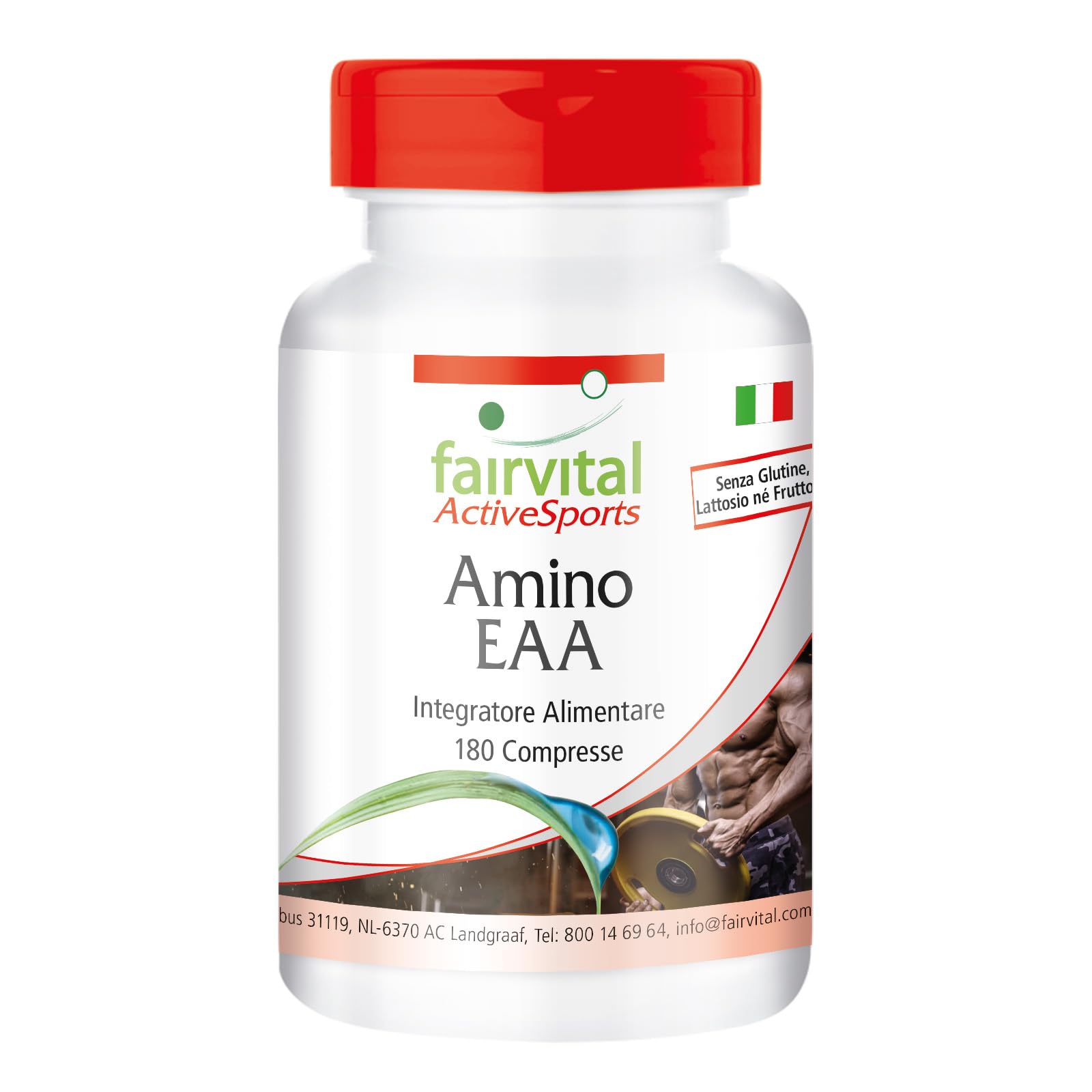 Fairvital Amino EAA 180 Compresse - 8 Aminoacidi Essenziali, 100% Vegano, Alta Dose, Prodotto In Germania
