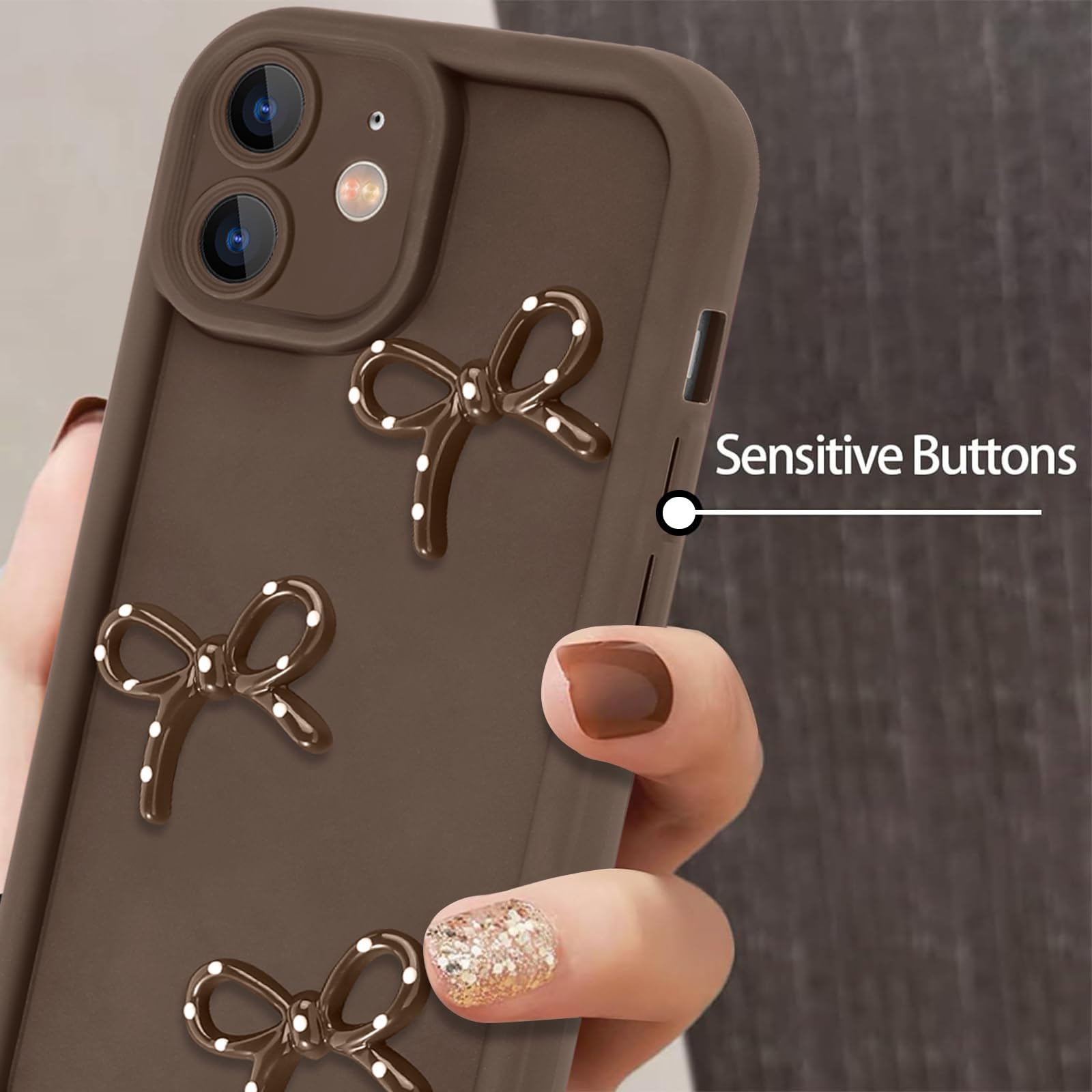 Coalbooliy Funda Para IPhone 17 6,3'' Blanco Carcasa Suave TPU Ultrafina Silicona Aesthetic Patrón Osito De Peluche 3D, Antigolpes Bumper Protección De Cámara Niña Regalo Case Móvil, 03