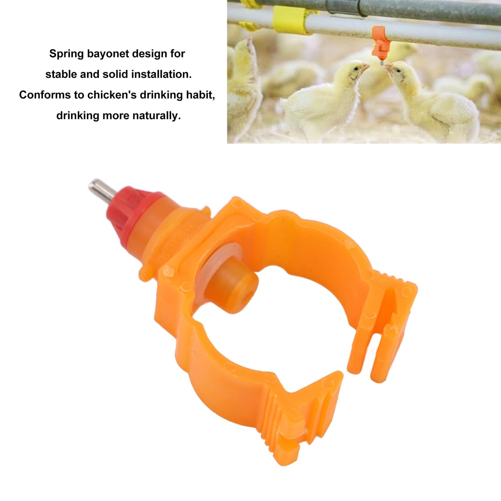 Automatic Chicken Waterer, 100PCS Chicken Water Nipples Chicken Water Feeder Spring Bayonet G3 4 Poultry Water Nipple Drinker Feeders