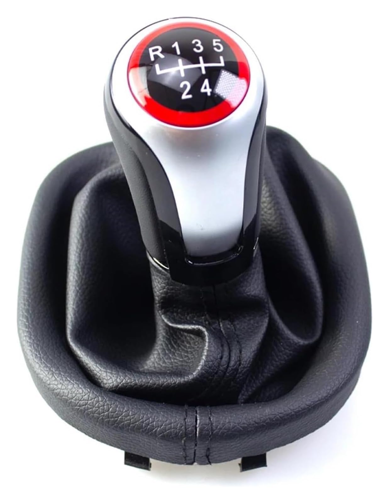 UTONGMU Manual Gear Shift Knob for VW for Touran for Caddy II MK2 Gear Shift Knob MT 5 6 Speed with Gaiter Boot Cover Car Styling(5 Speed)