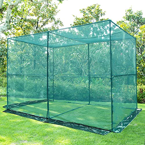 Toriexon Crop Cage Plant Protection Tent 4 x 8 x 6 Feet Easy to Install Protection Garden Cages Crop Cages with Storage Bag Suitable for Garden Patio Lawn