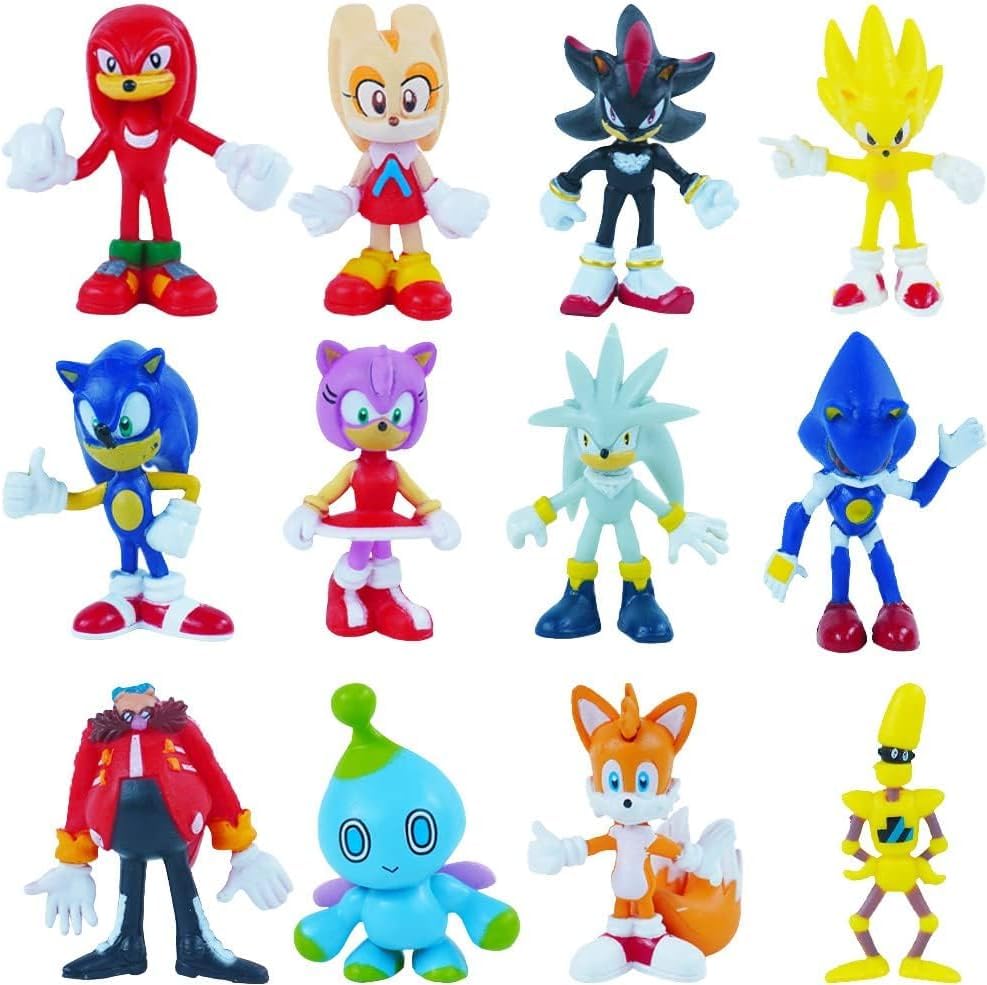 BESTZY Figures Model, Theme Figure Set 12 PCS Action Figures Set, PVC Figures Statue Birthday Cake Decoration Cartoon Characters Ornament for Desktop Decorations Gifts