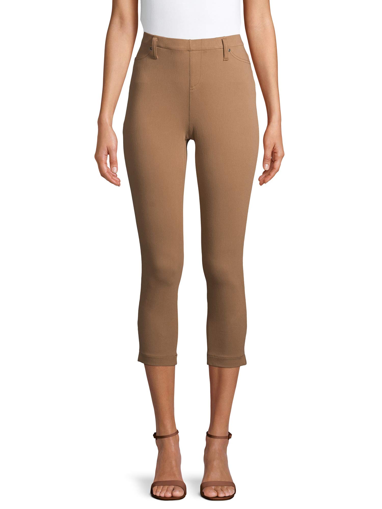 Time and Tru Women's Capri Jegging (XS, Brown) at Amazon Women's Clothing  store