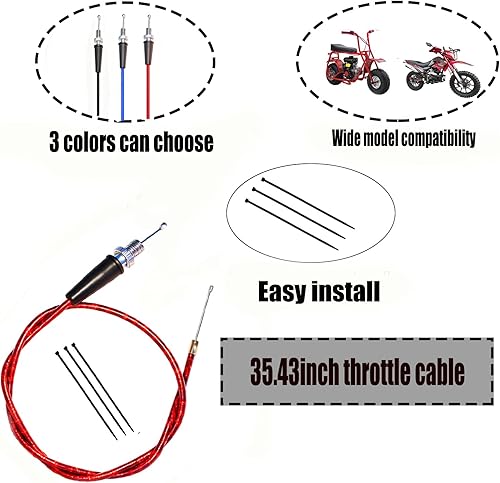 Vista 16 de YRHHBYH Cable acelerador de 50 pulgadas para mini bicicleta Baja MB165 196cc 5.5hp MB200 200cc 6.5hp CT200U MOTOVOX MBX10 MBX11 MBX12 79cc 79.5cc