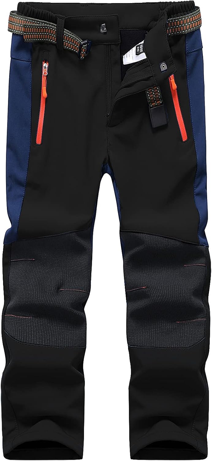DAFENGEA Kids Snow Ski Pants Hiking Boys Girls Outdoor Waterproof Windproof Fleece Warm Snowboard Pants