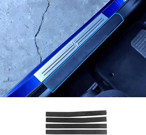 ERIDANUS Accesorios para automóviles para Dodge Charger 2019 2018 2017 2016 2015 umbral de puerta (estilo de fibra de carbono suave) ABS 4 unidades