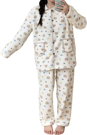 OANTGM Lounge Fluffy Pj Sets Kawaii Cutecore Fuzzy Fleece Set Cute ...