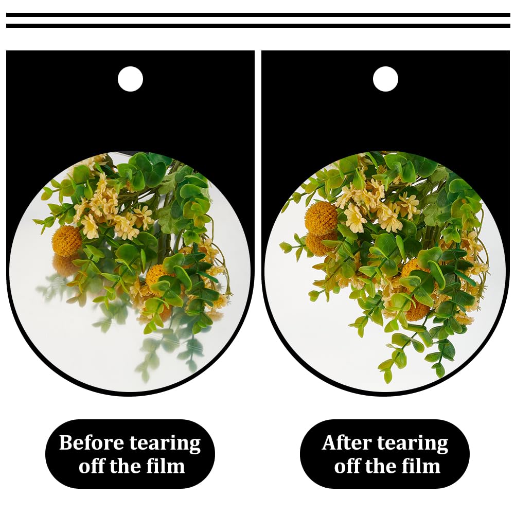 BENECREAT 2 Pcs 30x30cm Feuilles De Miroir Acrylique Feuilles Acryliques Or Et Argent Miroir Opaque Brillant Avec Film Attaché Pour La Découpe Laser, Gravure, Décoration Murale Et Bricolage