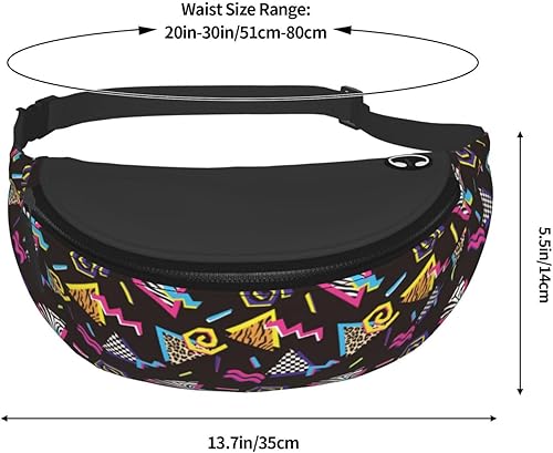 Miniatura 92 de Graffiti Instrument Music 80s 90s Microphone Fashion Casual Fanny Pack Waist Bag Men Women Adjustable Belt Waist Bag For Travel Hiking Cycling