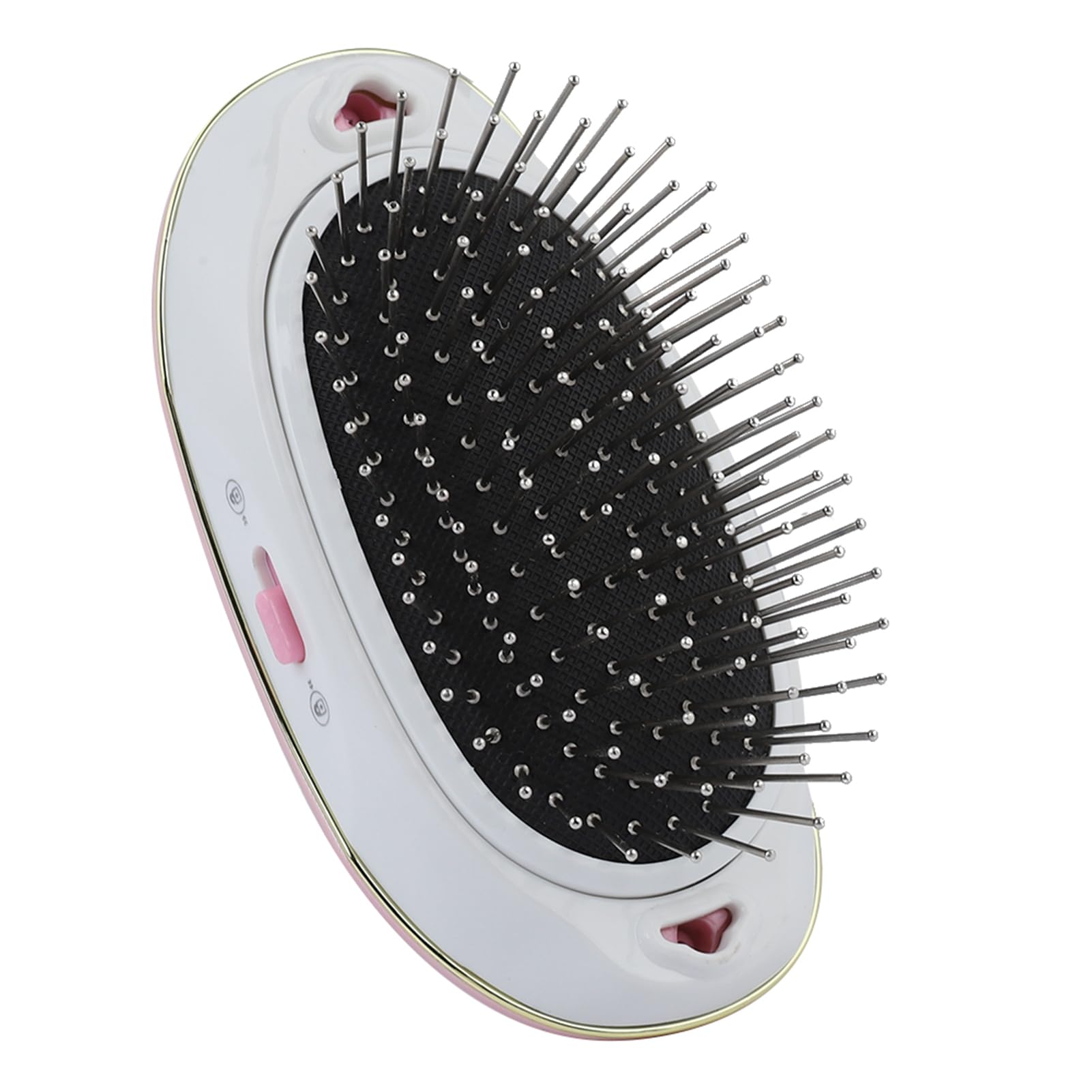 Peine de Masaje de Iones Cepillo de Masaje Antiestático de Iones Negativos Peine de Masaje Cepillo Desenredante Eléctrico Portátil para el Cuero Cabelludo Champú para Masaje de Cabeza (Rosado)