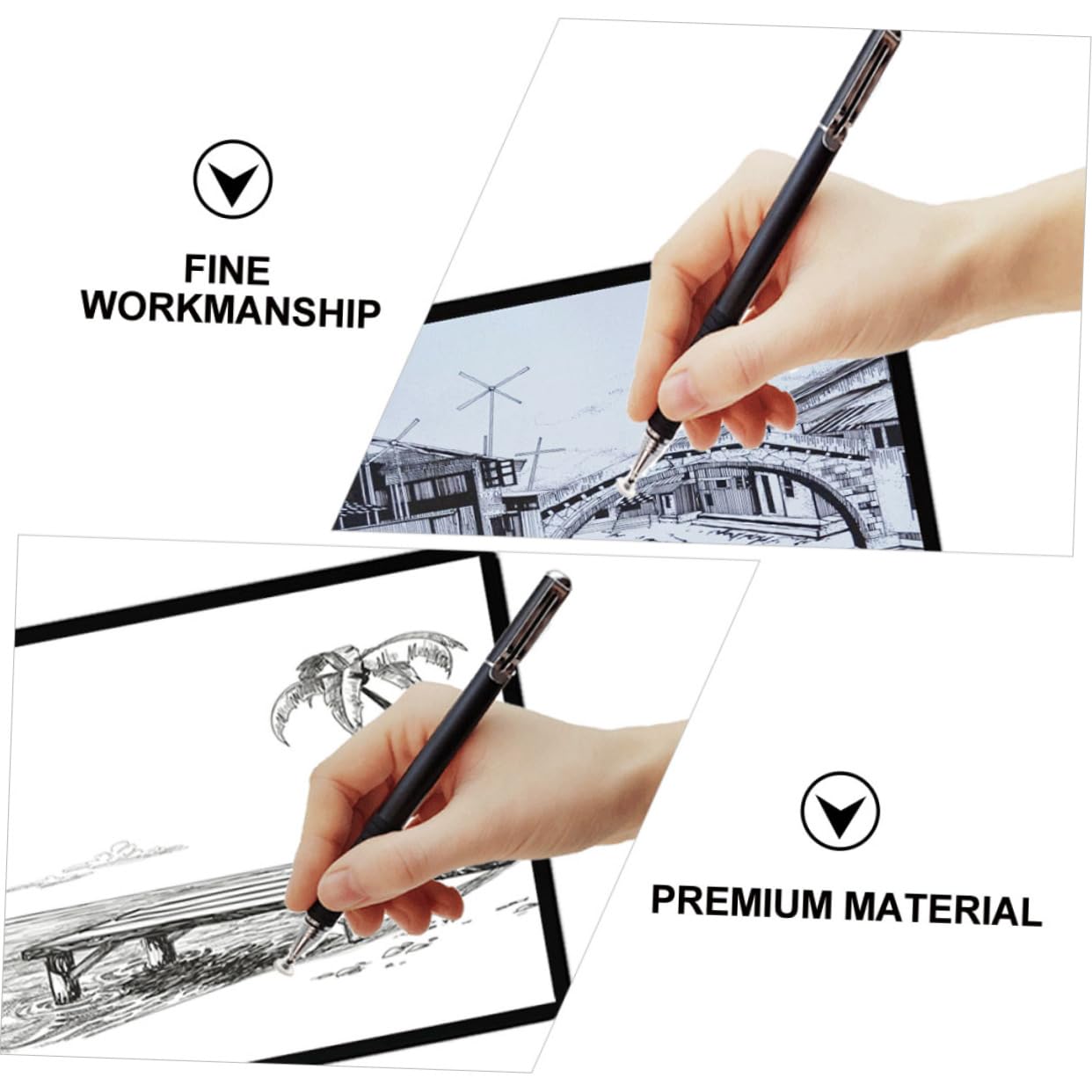 Hemobllo 2ensembles Stylet Tactile pour Écrans Capacitatifs Stylus Multifonctionnel avec Embouts Remplaçables pour Tablettes Et Smartphones Précision Et Silencieux Couleurs