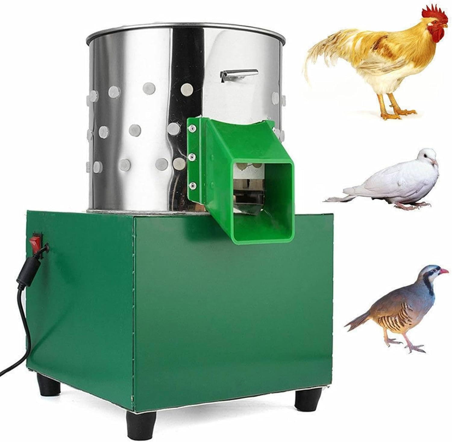 Peladora de pollos doméstica para limpieza rápida de aves y patos de corral