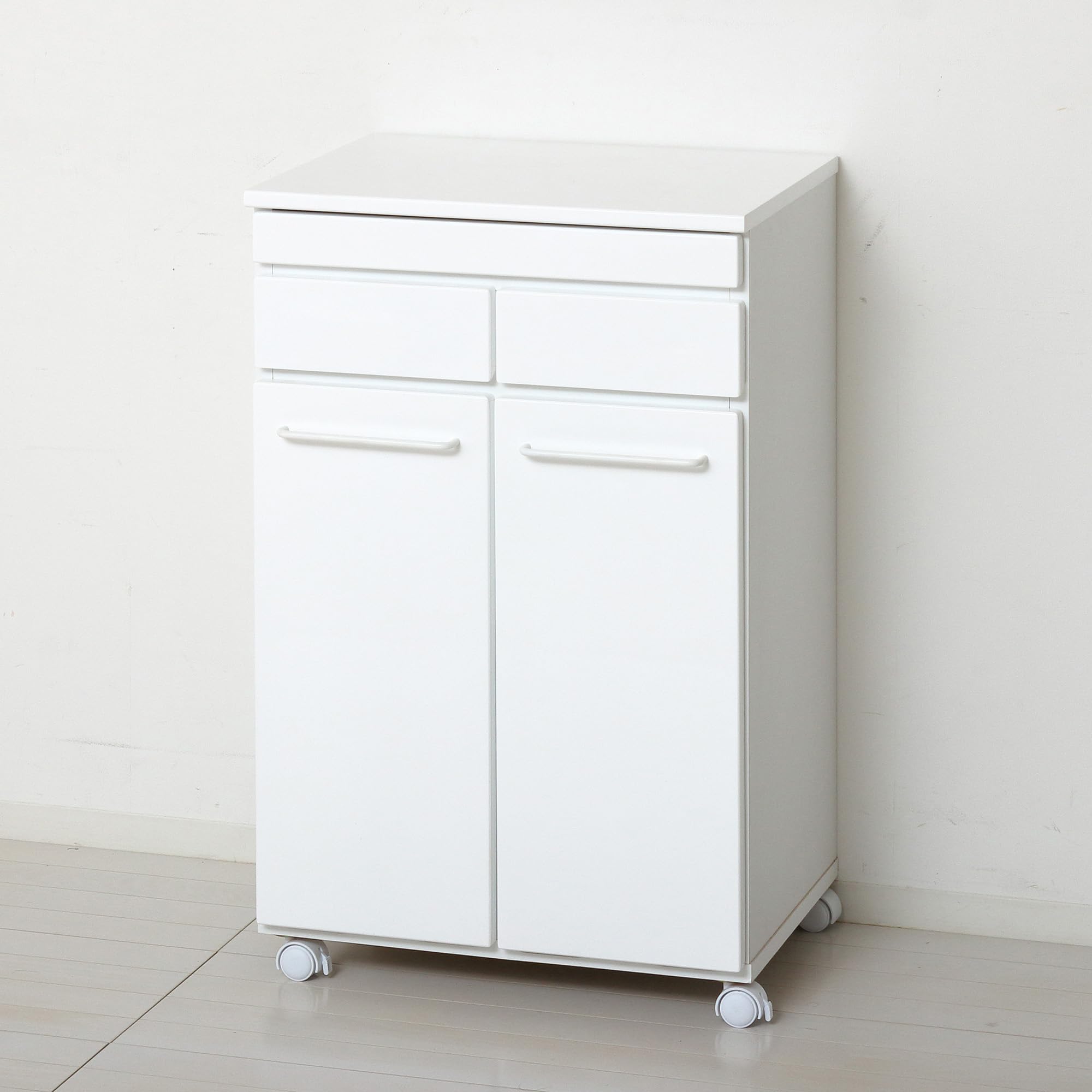 スライド棚付き ダストボックス2D カウンター 収納棚 衛生的 ゴミ箱