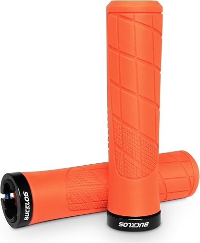 Vista 9 de BUCKLOS Single Lock-on Bike Handlebar Grips - Mountain Bike MTB Ergonomic Anti-Slip Handle Grip - Bicycle Comfort Locking Handle Bar for BMX/Cruiser