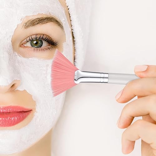 Miniatura 7 de 60 pinceles de maquillaje facial, pinceles suaves para faciales, herramientas aplicadoras de maquillaje cosmético, con mango cómodo para resaltador,