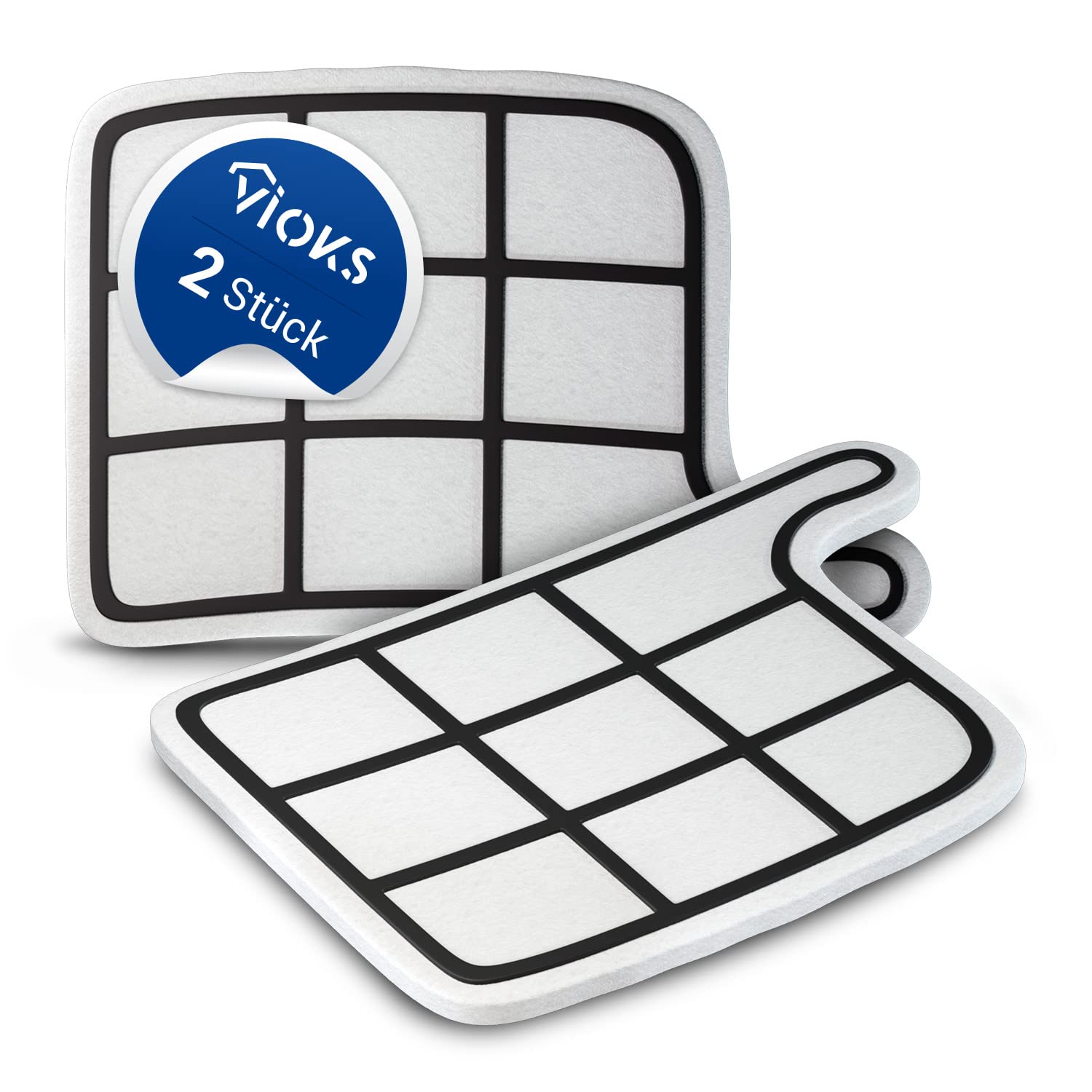 VIOKS Set of 2 vacuum cleaner filters, motor protection filter, replacement for Vorwerk motor protection filter, fleece filter for vacuum cleaner Vorwerk Kobold 135 135SC 136