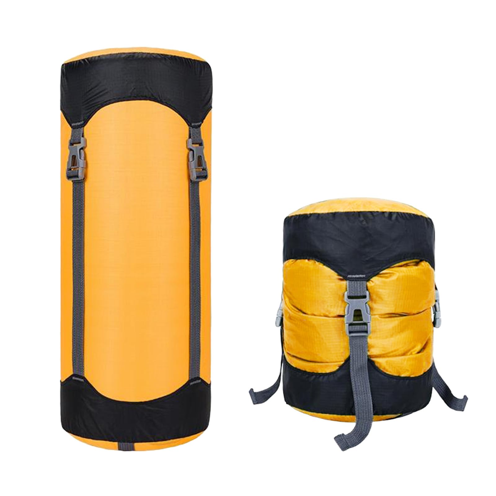 Compression Stuff Sack Lightweight Sleeping Bag Compression Sack Waterproof Storage Bag for Camping Outdoor Hiking Backpacking Travelling (Orange, XXL)