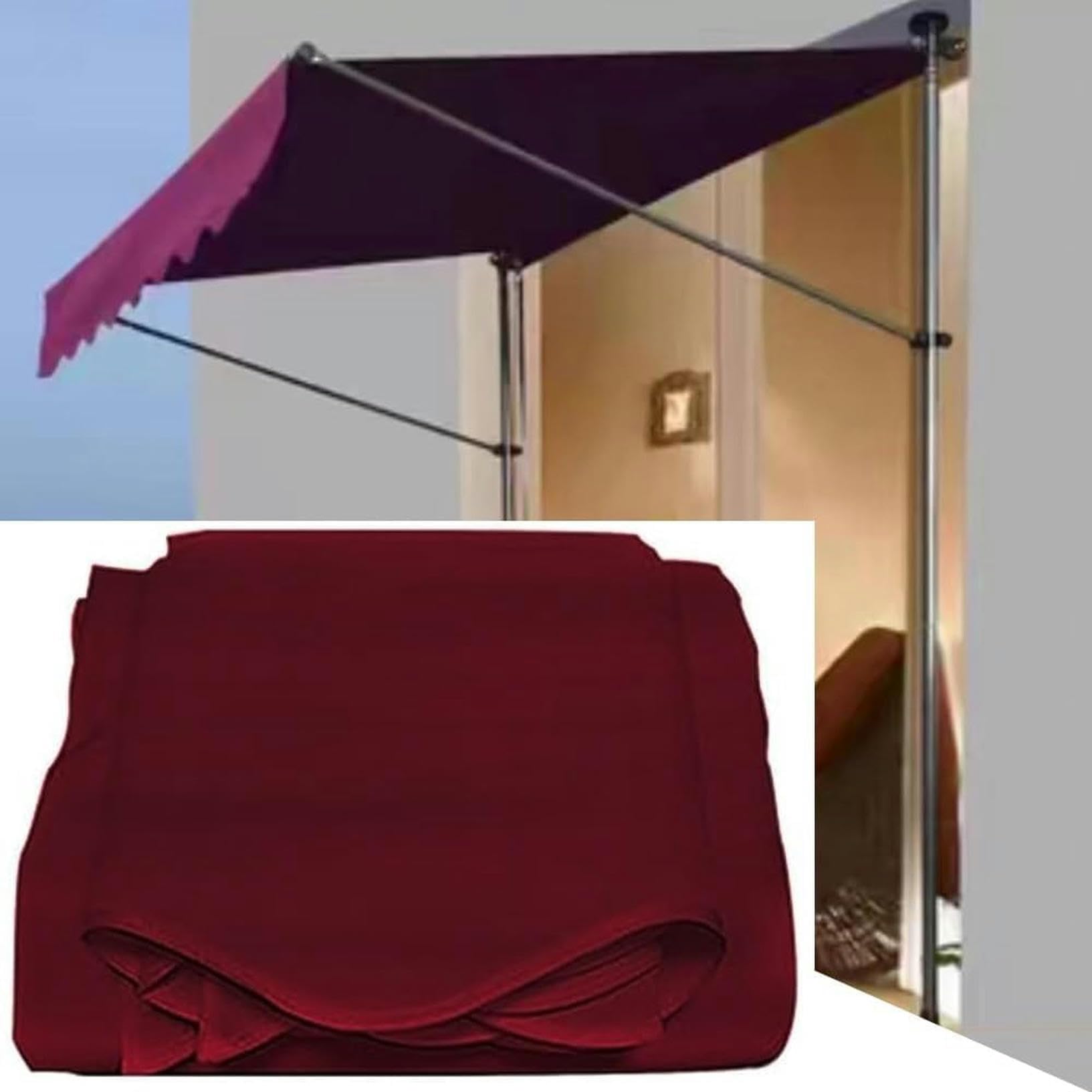 Auvent tissu de remplacement résistant aux UV pour créer une ombre fraîche au jardin