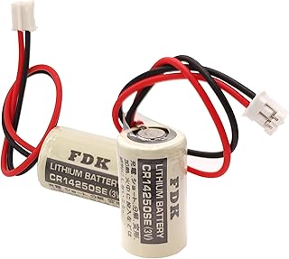 2Pcs cr14250se 3V 1/2AA Disposable Cylindrical Battery with White Plug for FDK cr14250se Omron CJ1W-BAT01 3V CP1H CP1L PLC System