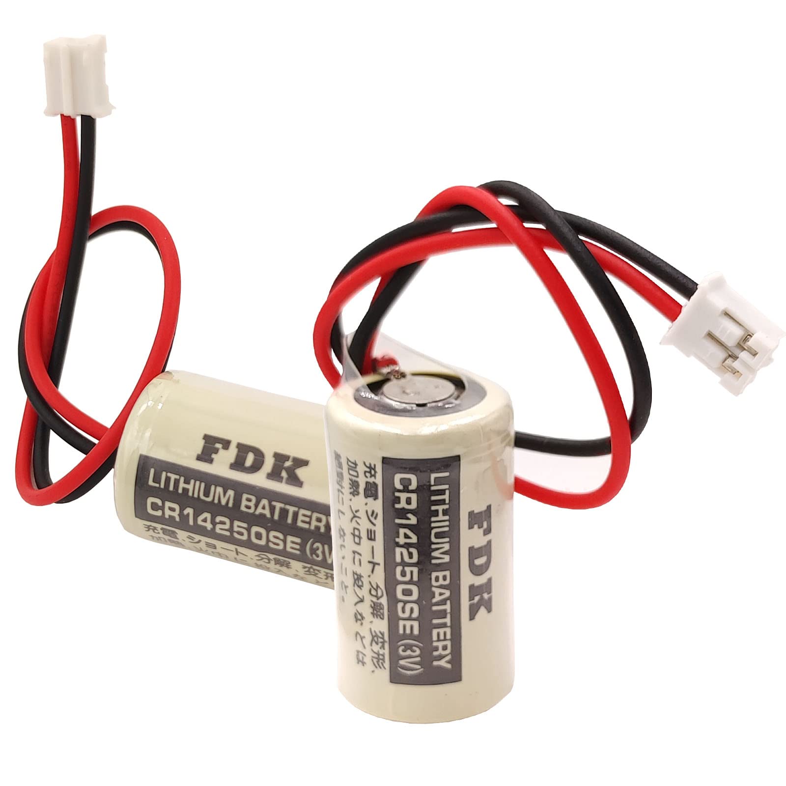 Buy 2Pcs cr14250se 3V 1/2AA Disposable Cylindrical Battery with White ...