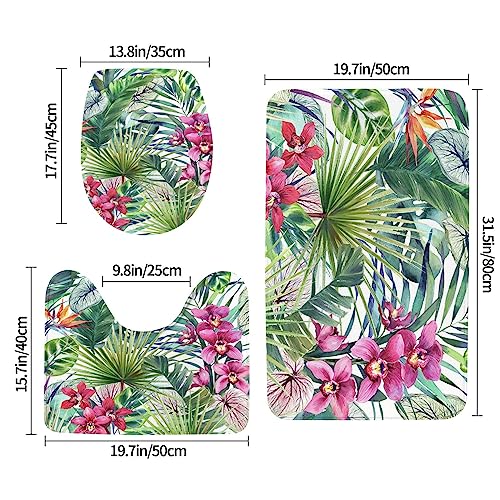 Tapis de bain microfibre ultra-absorbant et ensemble contour de WC