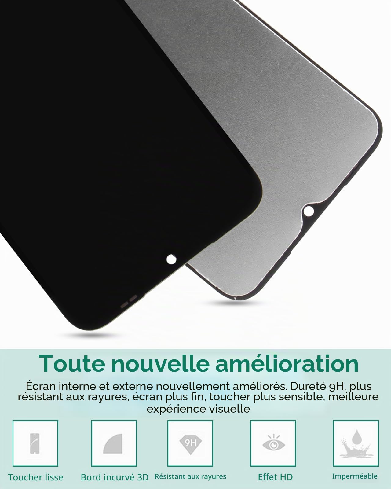 SRJTEK pour Samsung Galaxy A14 4G A145P 2023 Écran LCD de Remplacement SM-A145P SM-A145B SM-A145R Kit de réparation du numériseur Tactile (Noir, sans Cadre)