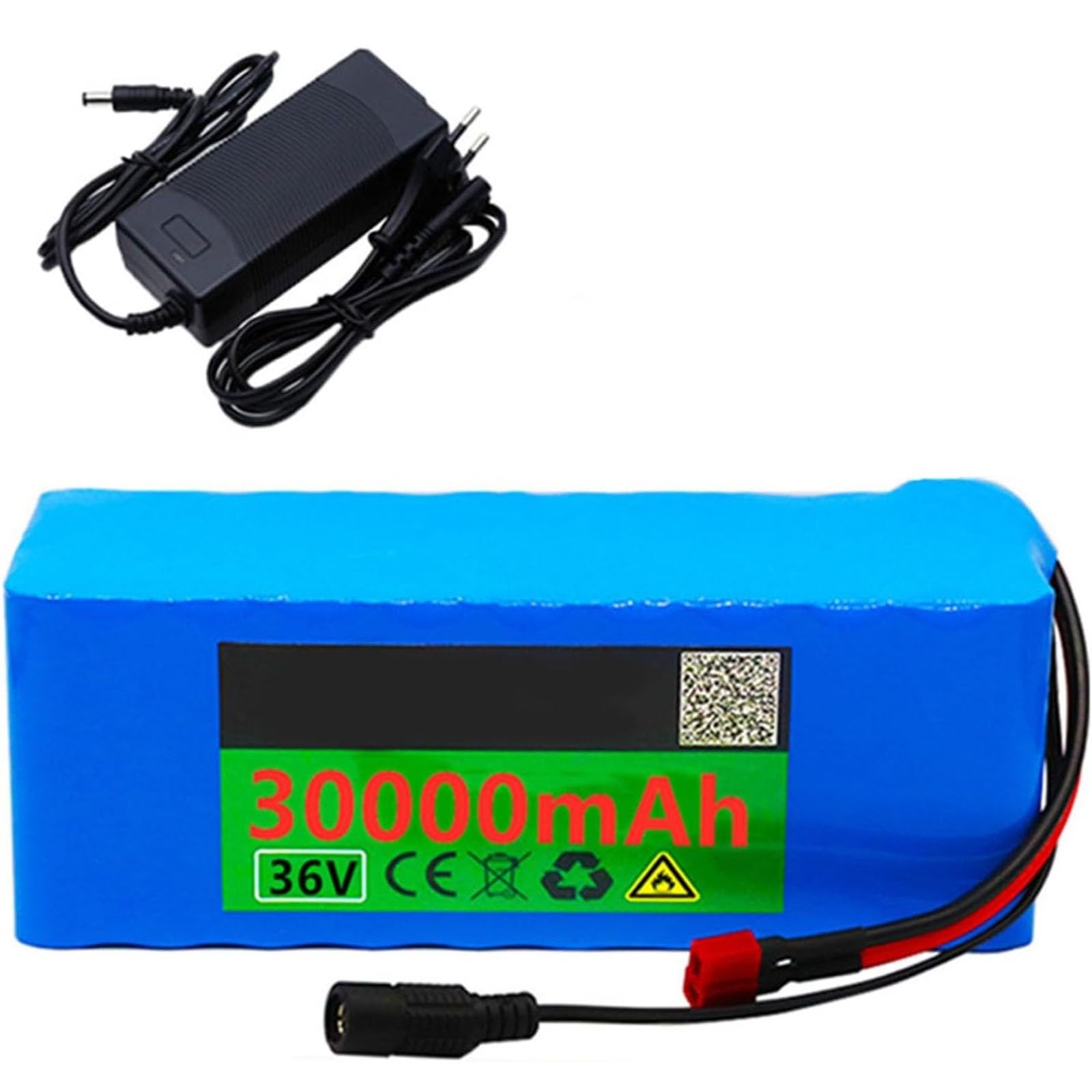 Batterie 36V 30Ah pour vélo électrique Batterie au Lithium 10S3P Ebike avec Chargeur Batterie au Lithium Batterie de Scooter 36V pour Moteurs 250W~1000W XT60