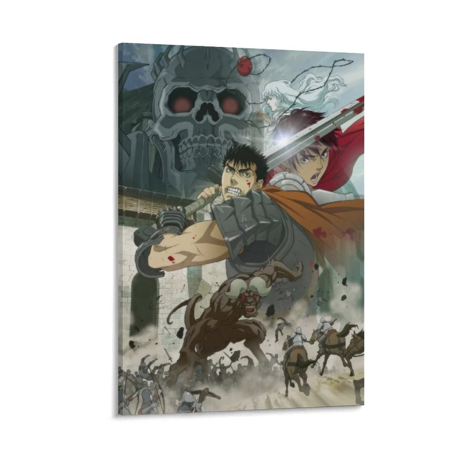 Anime Poster Berser.k Guts Poster Wall Art Poster Scroll Canvas Painting Picture Living Room Decor Home 24x36inch(60x90cm)