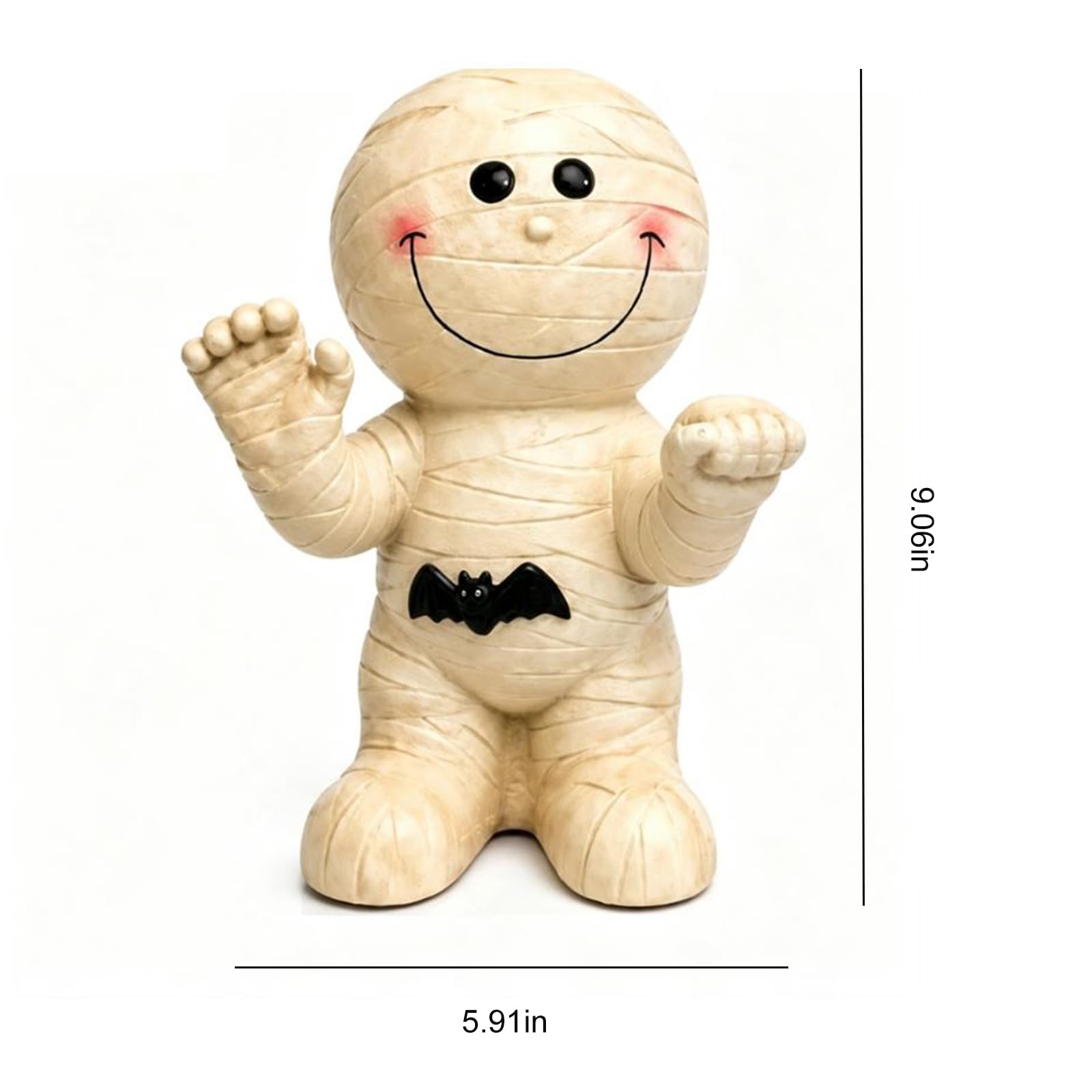 Estatua de Resina Brillante de Momia Halloween para Lámpara USB