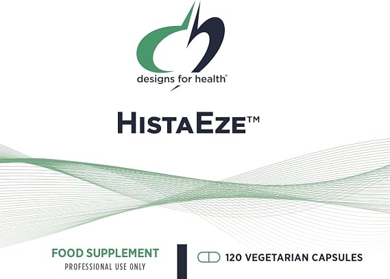 Designs for Health HistaEze - Quercetin with Stinging Nettle Extract, Luteolin + Vitamin C - Designed to Help Promote Normal Histamine Levels - Non-GMO Supplement (120 Capsules)