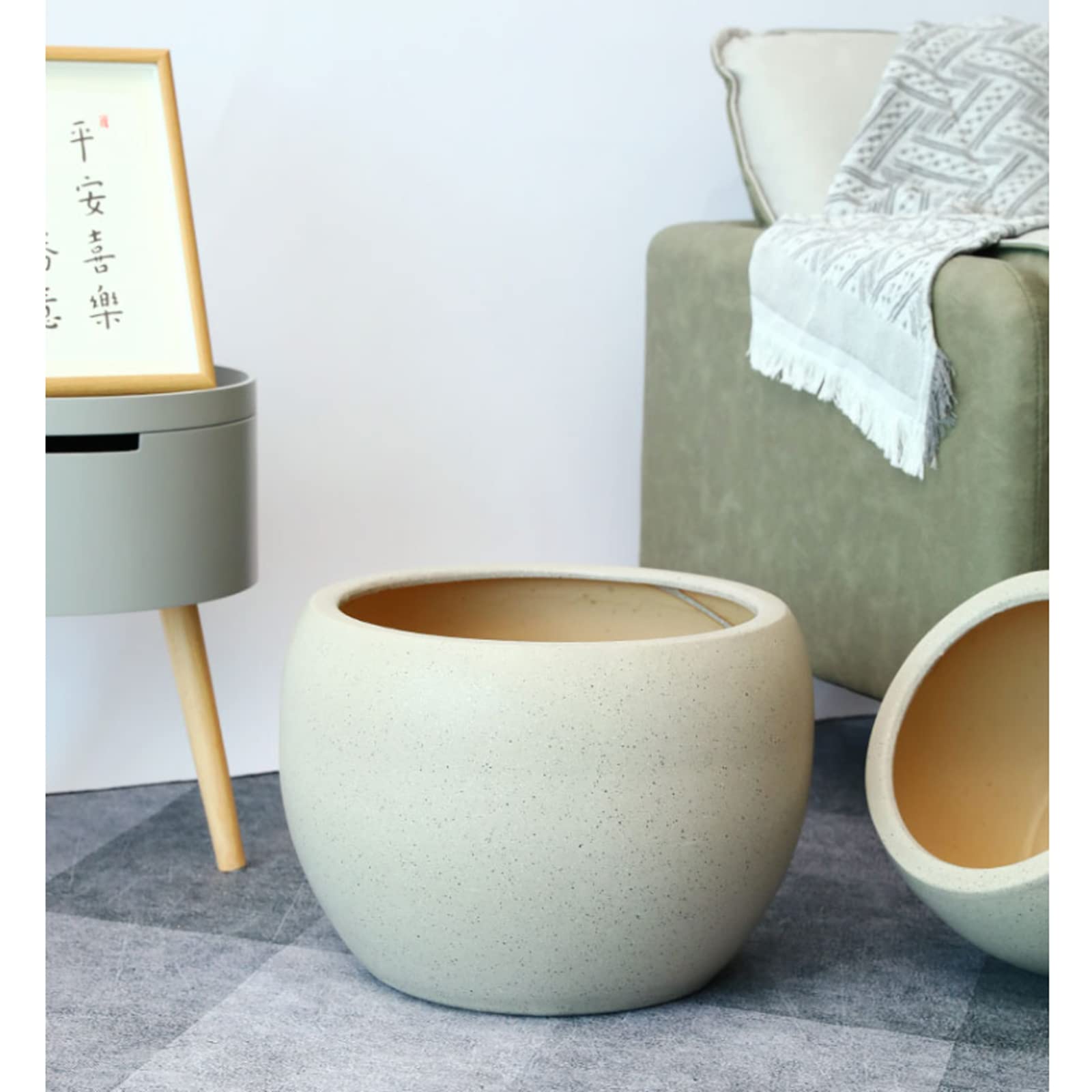 Vasi da Giardino Vaso da Fiori sferico Fioriera in Ceramica Vasi per Piante da Fiore con Foro di drenaggio per Piante Albero di Fiori Decorazione per Ufficio Domestico
