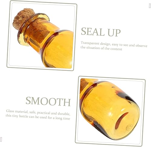 Miniatura 5 de NOLITOY 9pcs mini botella de vidrio multicolor pequeños frascos de vidrio con tapas botellas de muestra de sello botellas de sello de muestras