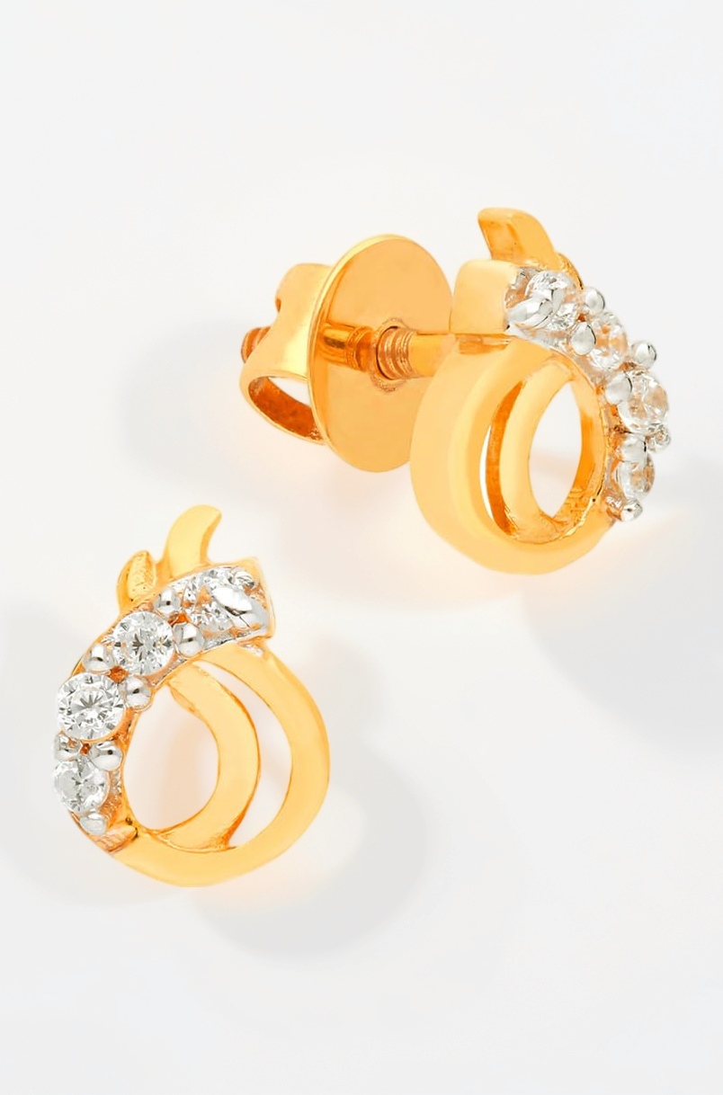 Malabar Gold & Diamonds 18kt Gold Earrings for Women | 18k Gold Earrings for Birthday, Anniversary, Diwali & Festival Gift | 18 kt (750) BIS Hallmark Certified Gold Jewellery