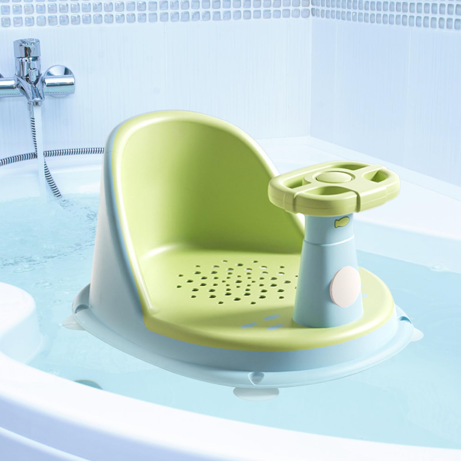 Seggiolino da bagno per bambini, comodo lavaggio per ragazze, casa, campeggio, spiaggia, piscina, bagno, angolo arrotondato, abbraccio, riduce l'affaticamento