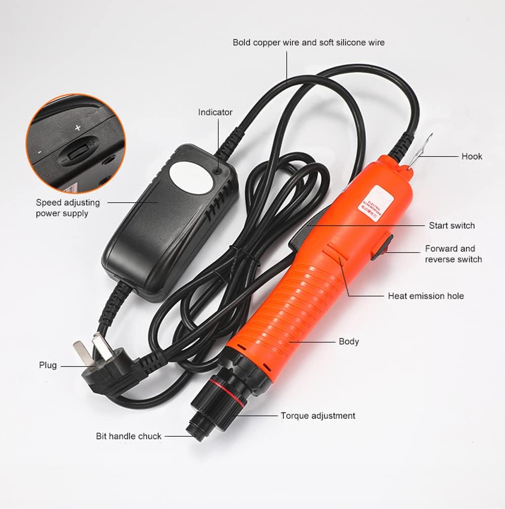 Electric Screwdriver Set Automatic Screw Driver Drill Tool Torque Adjustable Stepless Speed Regulation (4mm)