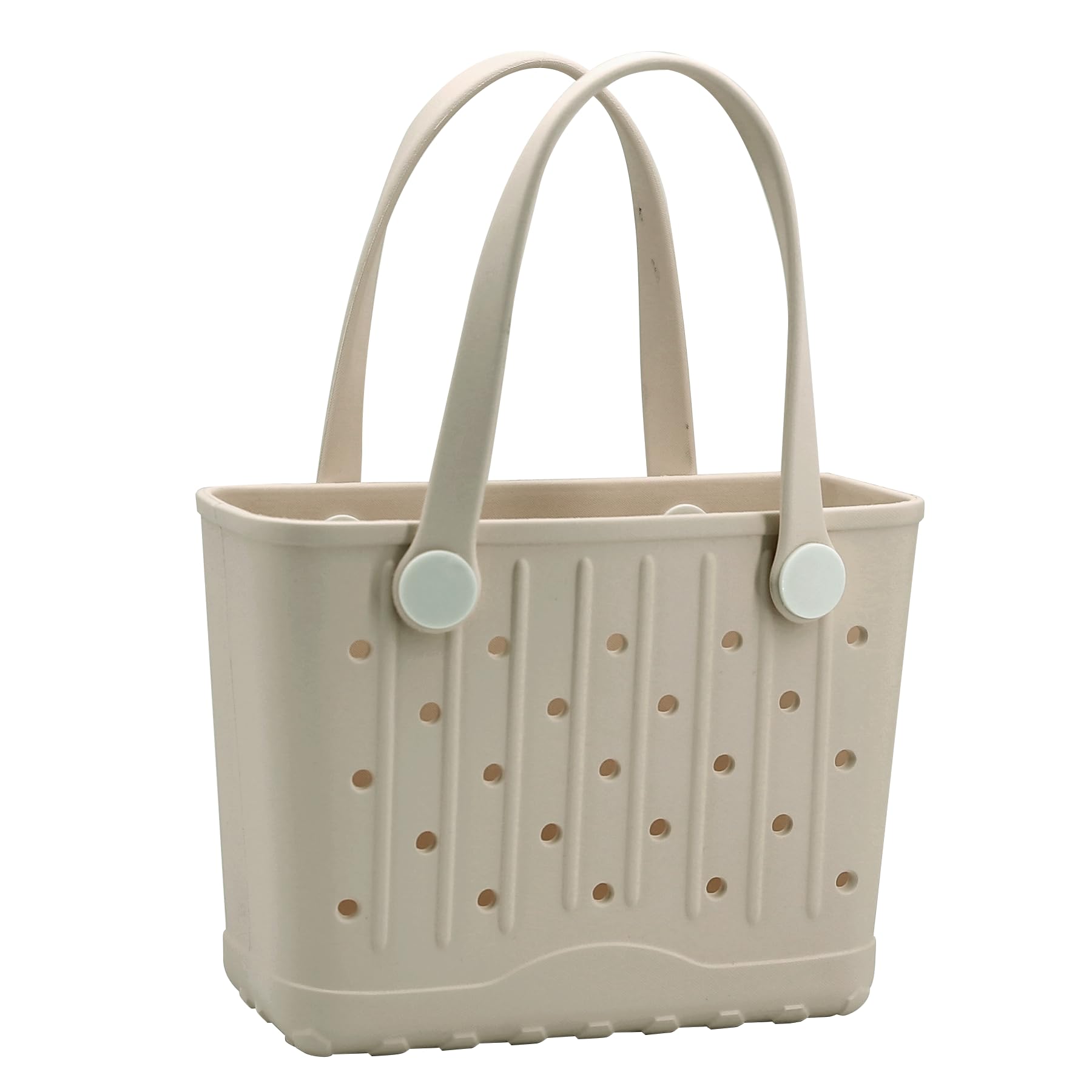 Rubber Tote Bag Small Beach Bag Waterproof Travel Bags Washable Tote Portable Open Handbag for Sports Beach Boat Outdoor
