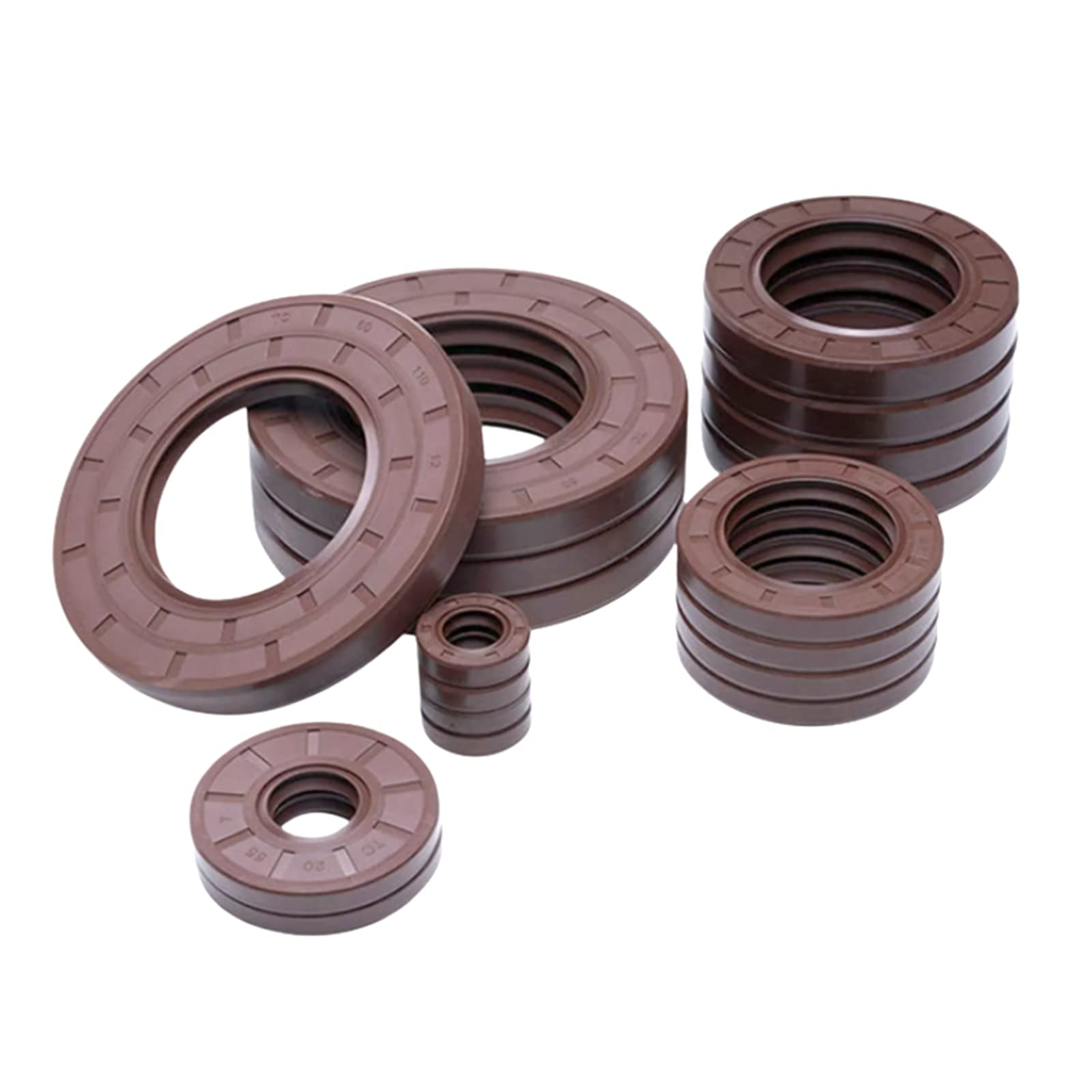 2 Joints Huile 19mm X 32mm X 4mm TC Double Lèvre Avec Ressort - Nitrile NBR Noir