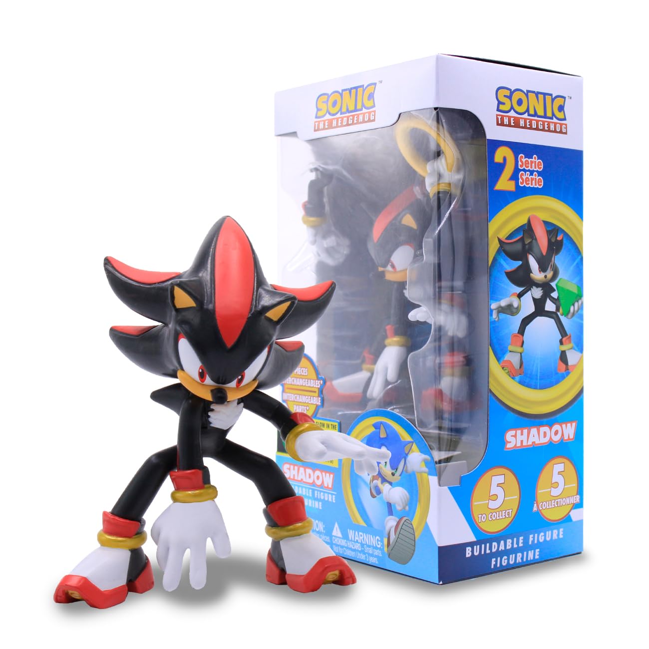 Just Toys LLC Sonic the Hedgehog Buildable Figures (Shadow)