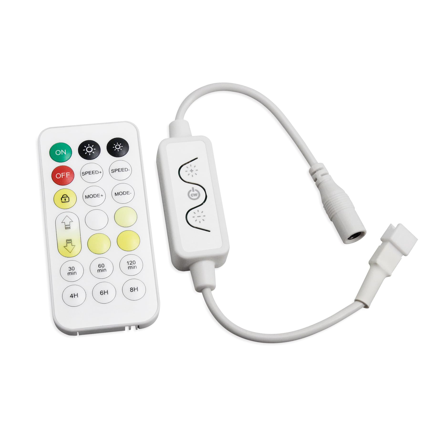 Clearhill 21Key RF Bluetooth CCT LED Strip Controller, DC5-24V, APP Control, Adjustable Color Temperature & Brightness for WW/CW Strip
